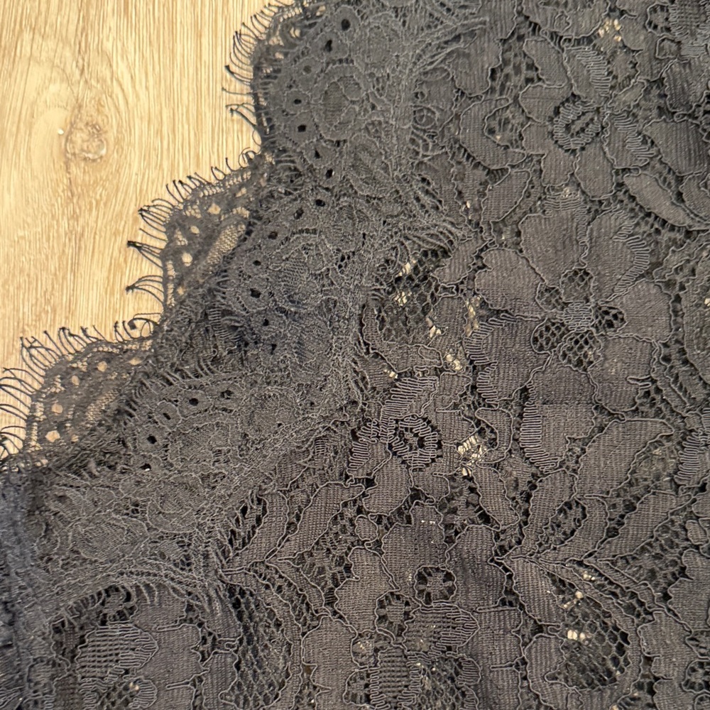 Zara Black Lace Crop Top - Picture 6 of 7